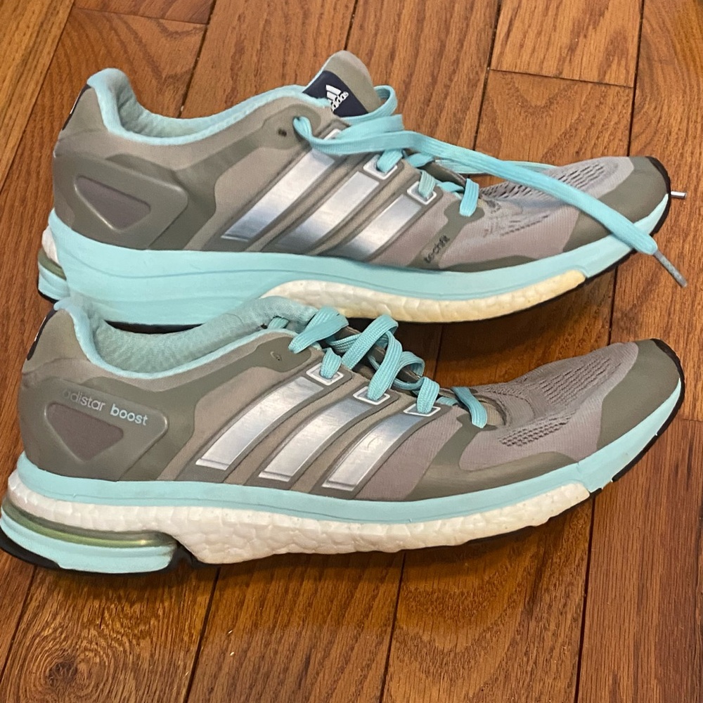Women's Adidas Adistar Boost ESM Running Shoes‎ Teal Gray M18852 Size 10.5
